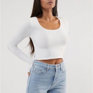 Pacsun Contour Seamless Cropped Long Sleeve T-Shirt Size M NWT